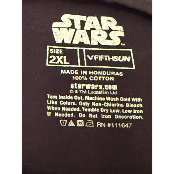 Star Wars Mens 2XL The Mandalorian Graphic Tee Black - Picture 4 of 6